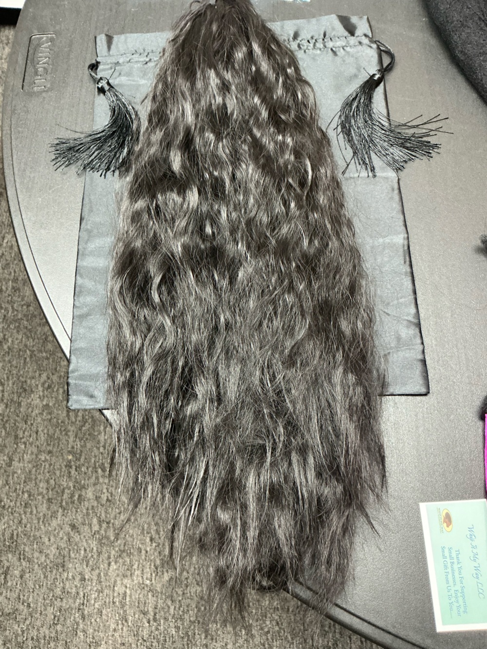 Natural Wavy Clip-In Hair Extension - Black